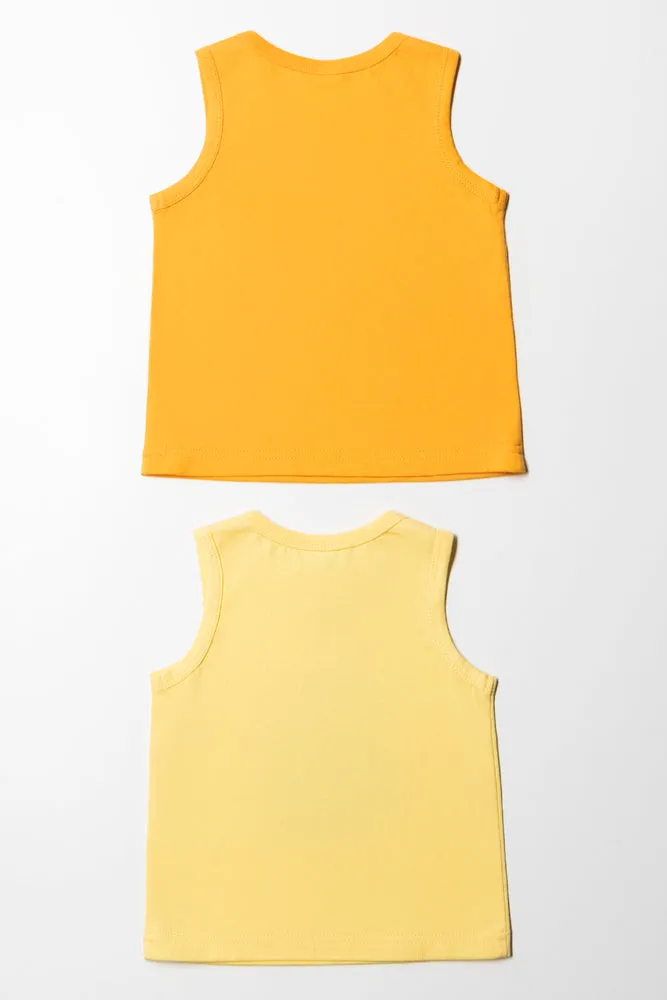 2 Pack Surf Sleeveless T-Shirts Yellow