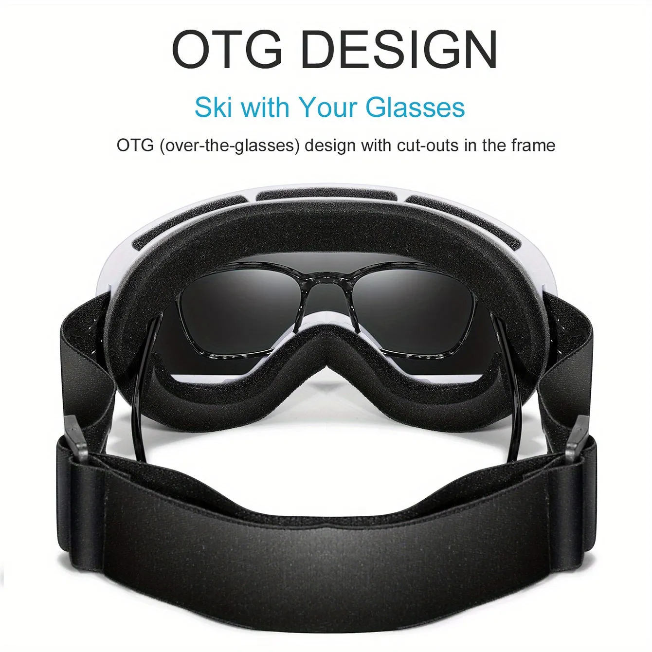 Anti-Fog Ski Goggles with Protection, Interchangeable Lens & Carrying Bag - Perfect for Snowboarding, Skating & Outdoor Adventures