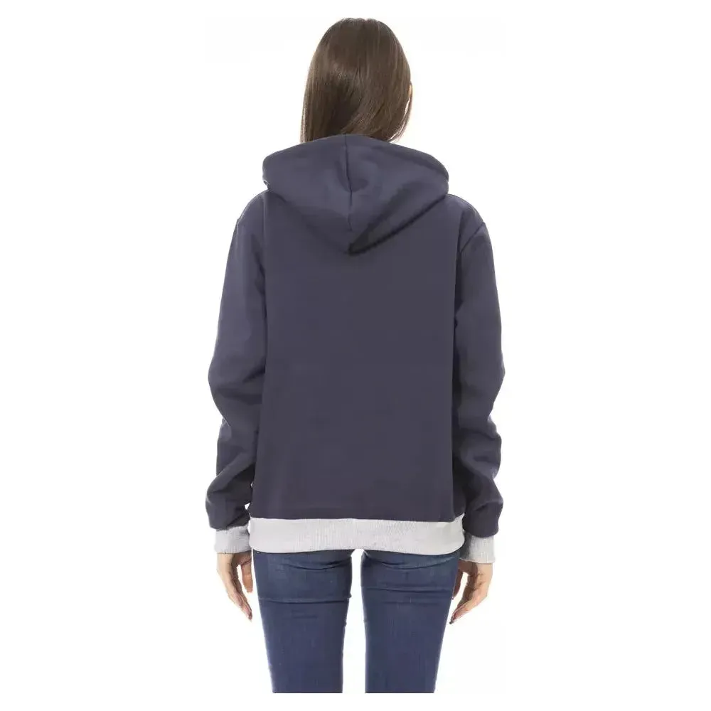 Baldinini Trend Blue Cotton Women Hoodie