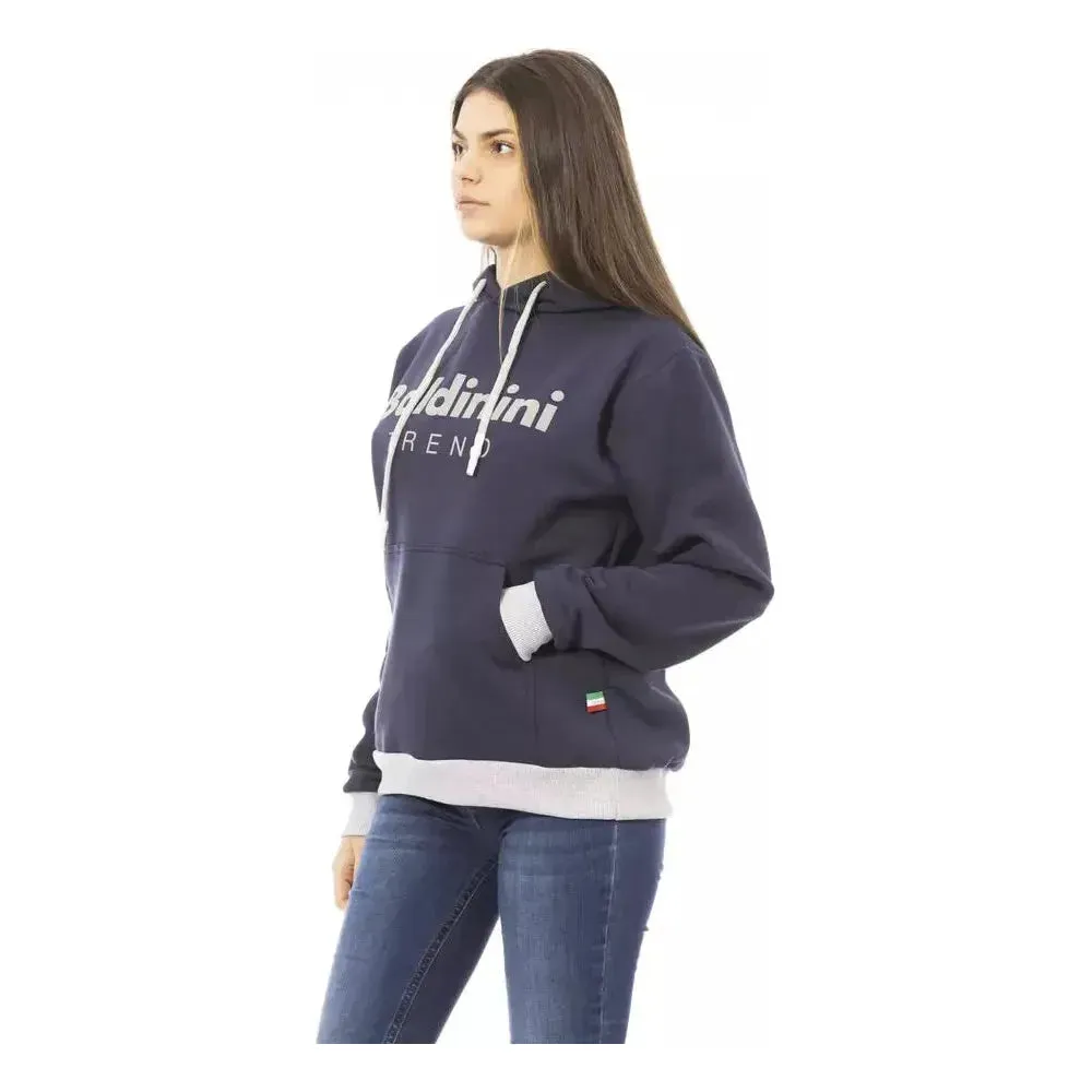 Baldinini Trend Blue Cotton Women Hoodie