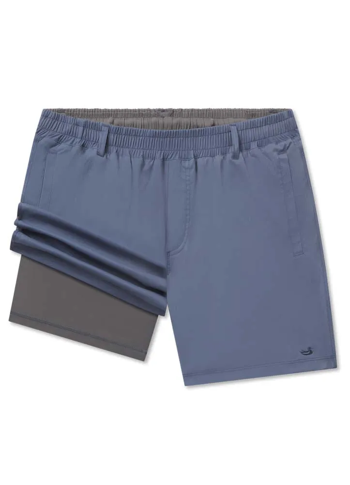 Billfish Lined Performance Shorts in Slate by Southern Marsh