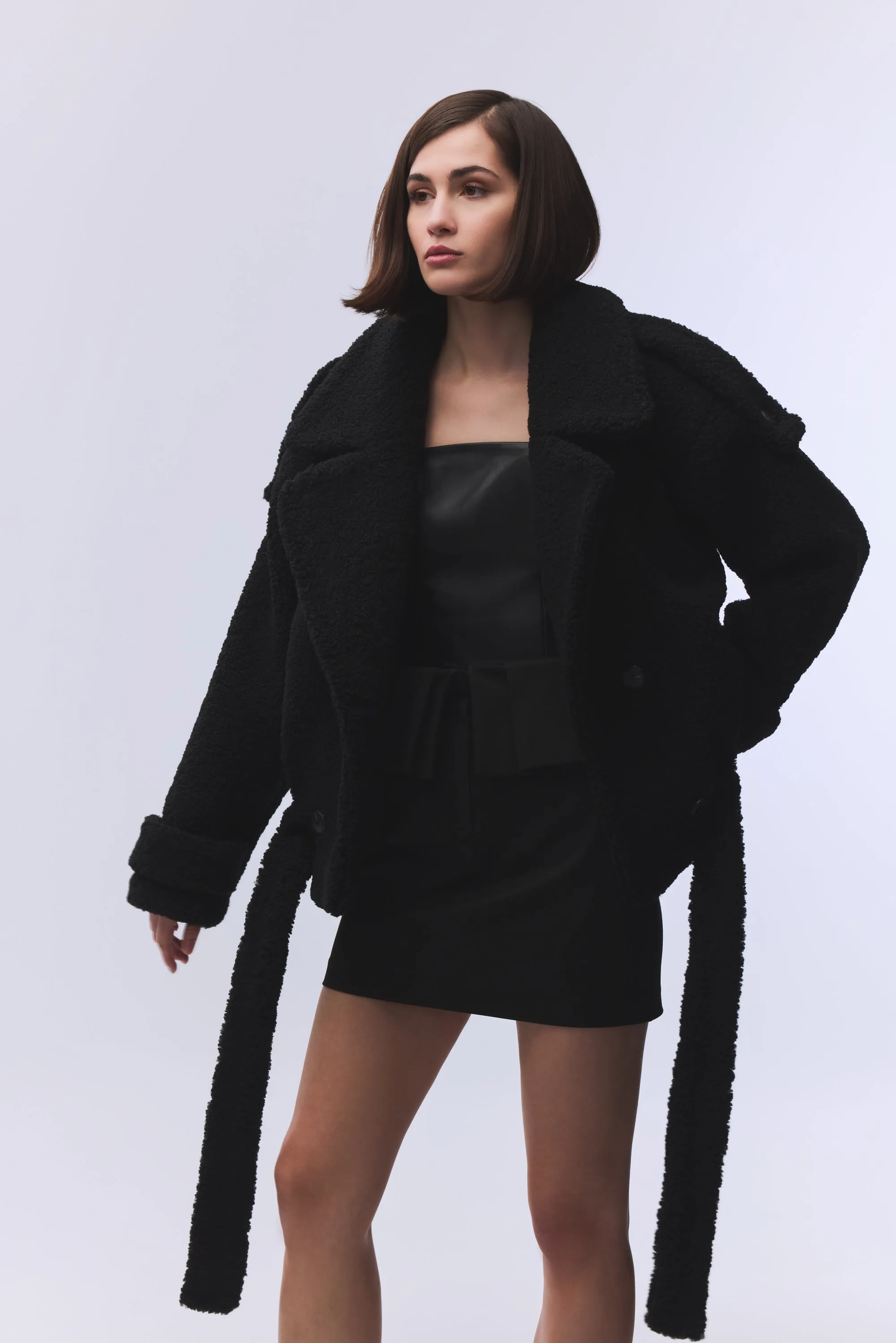 BLACK TEDDY COAT