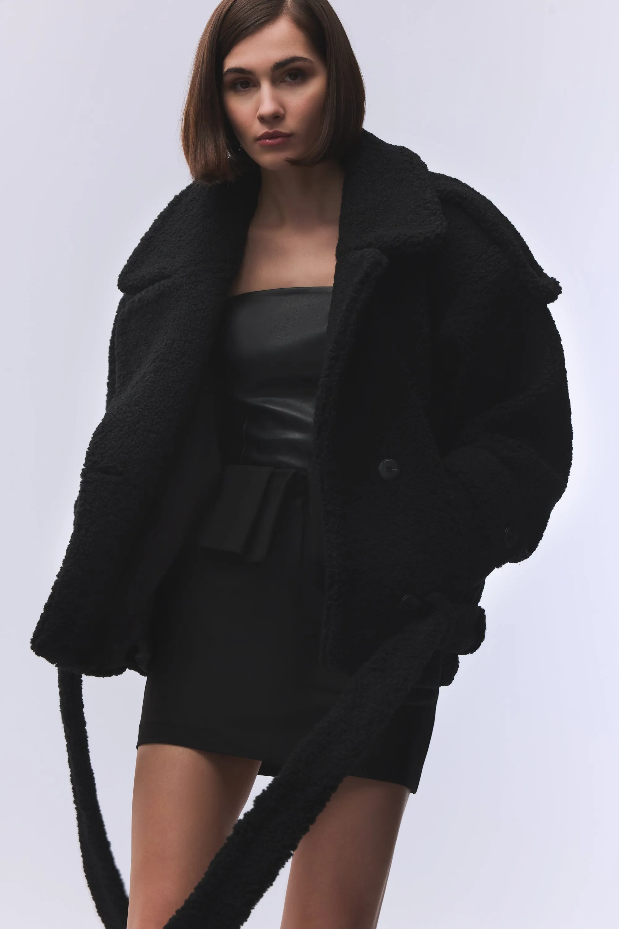 BLACK TEDDY COAT