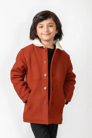 Boys' Rust Felt Coat