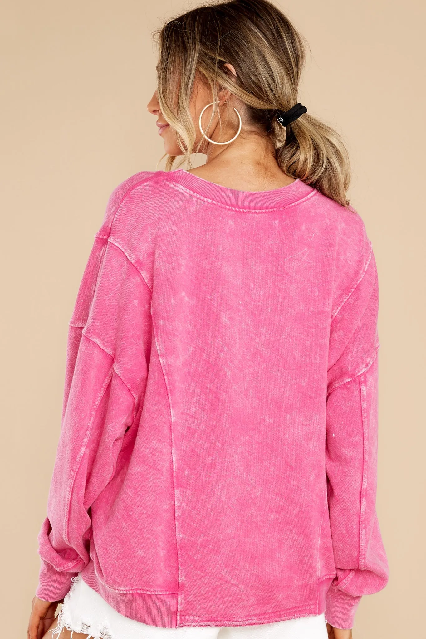 By The Water Fuchsia Sweatshirt