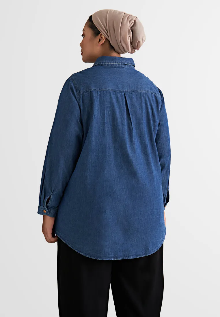 Carrie Classic Long Sleeves Denim Shirt