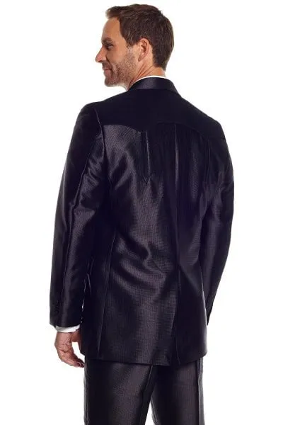 Circle S Mens Black Polyester Swedish Knit Boise Sportcoat Jacket Blazer 42 S