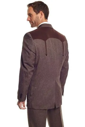 Circle S Mens Heather Chestnut Polyester Boise Sportcoat Western 42 L