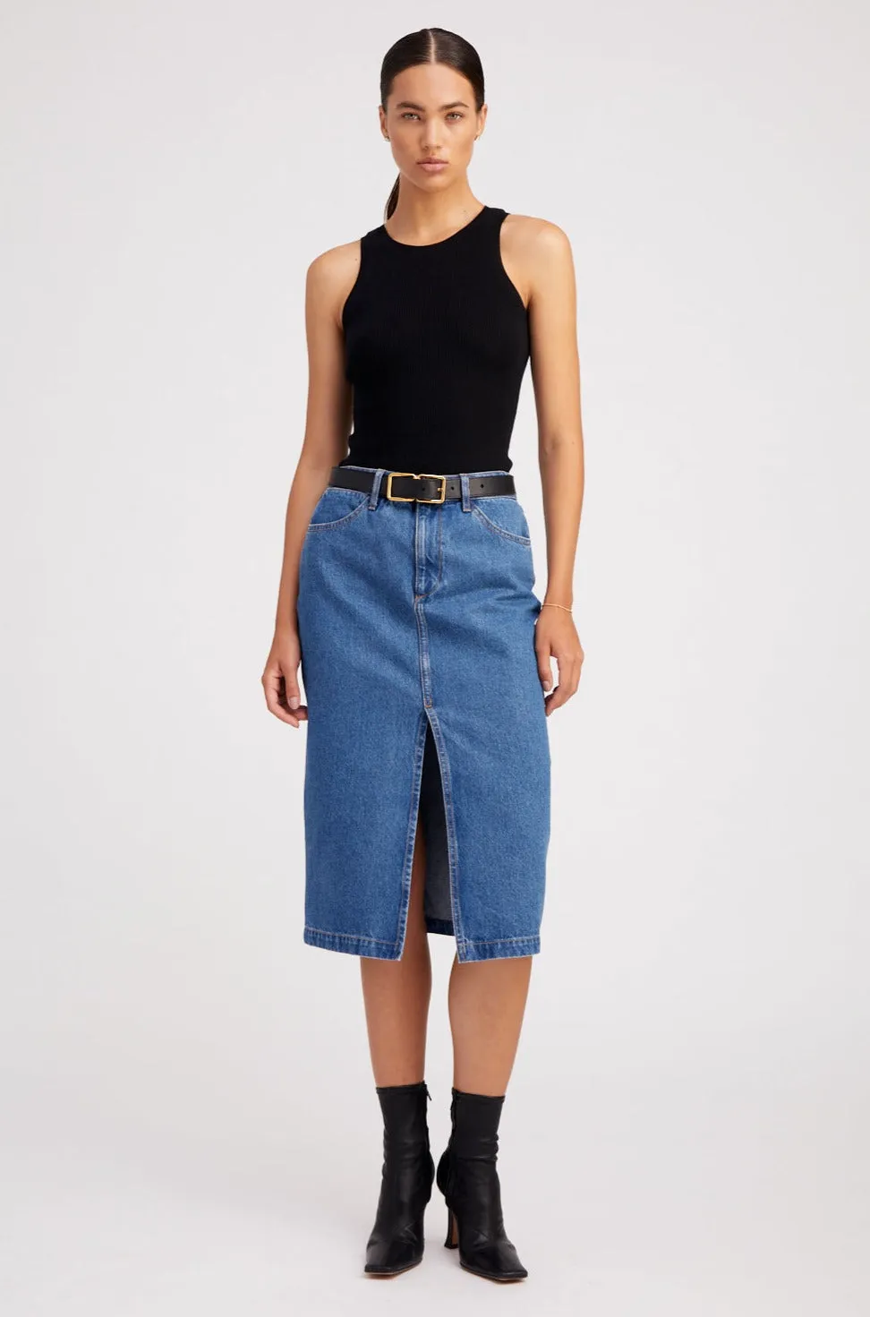 Coco Denim A-Line Pencil Skirt