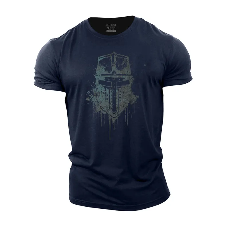 Cotton Crusader Mask Graphic Men's Fitness T-shirts