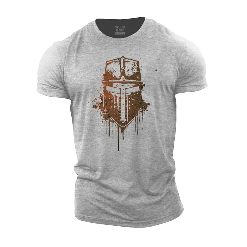 Cotton Crusader Mask Graphic Men's Fitness T-shirts