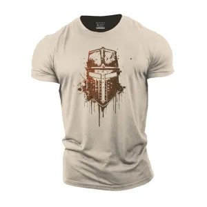 Cotton Crusader Mask Graphic Men's Fitness T-shirts