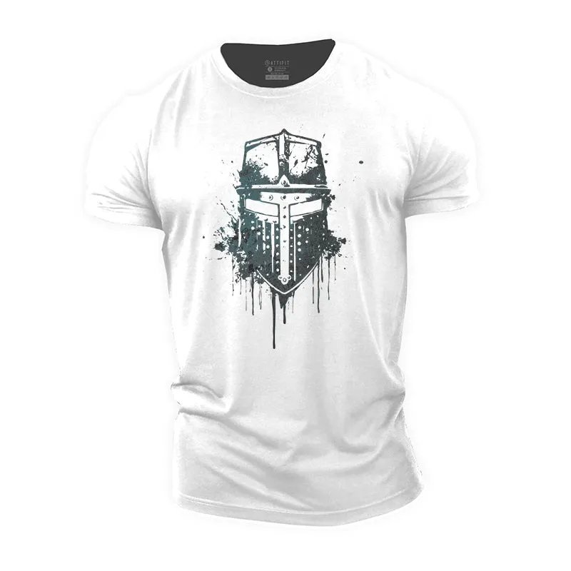 Cotton Crusader Mask Graphic Men's Fitness T-shirts