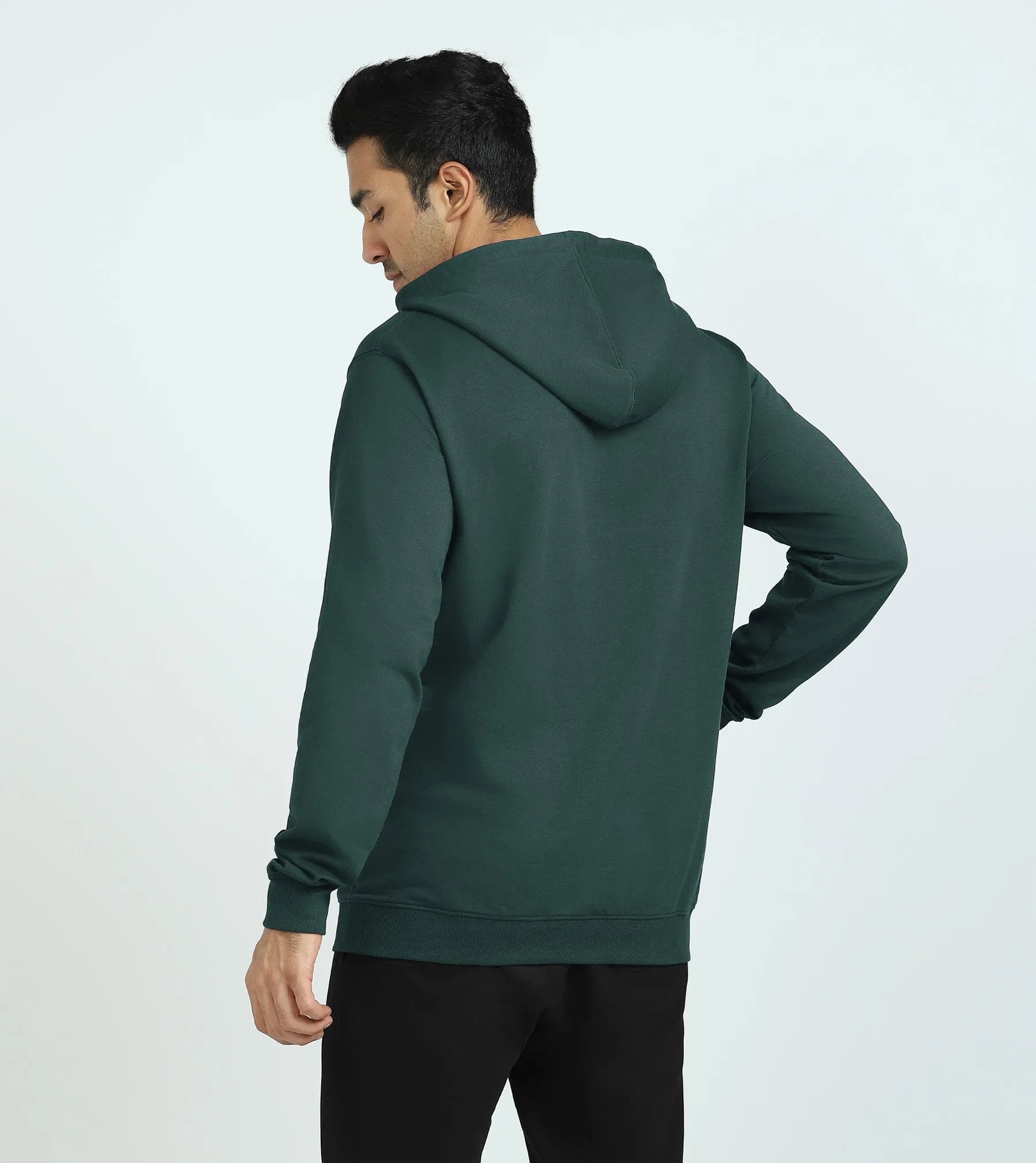 Cruze French Terry Cotton Hoodies Forest Green