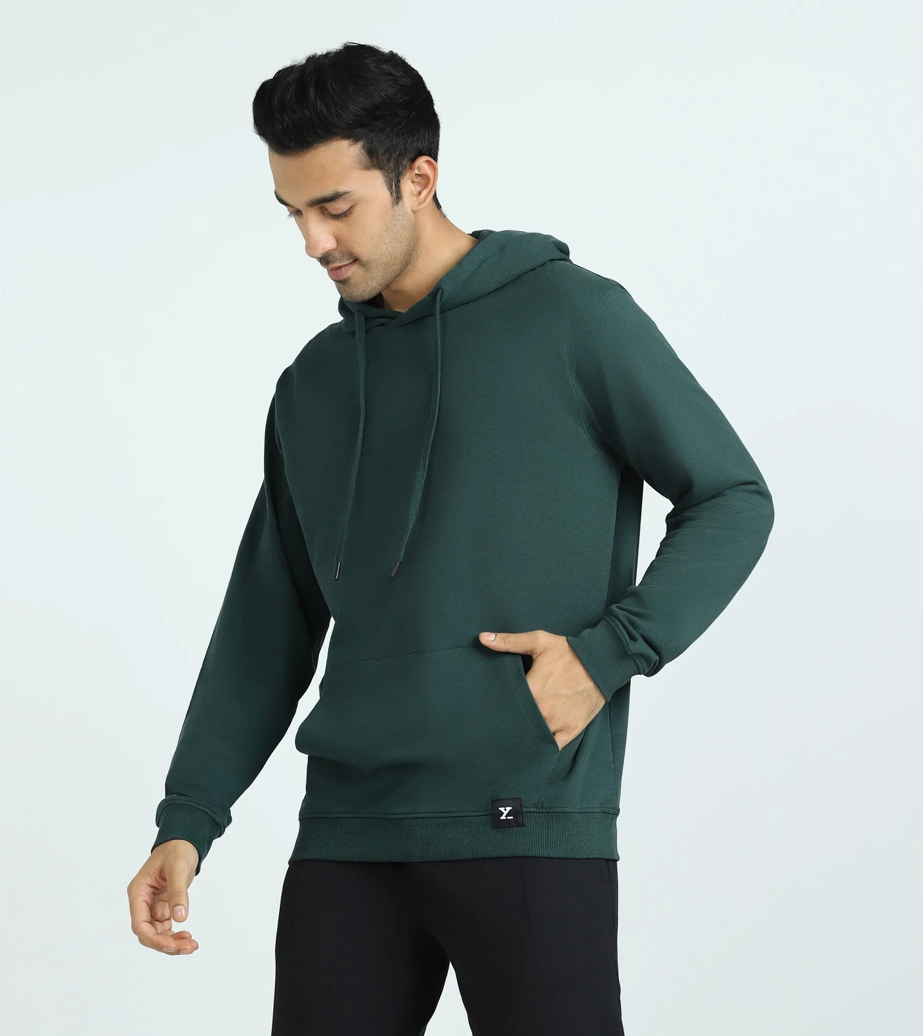 Cruze French Terry Cotton Hoodies Forest Green