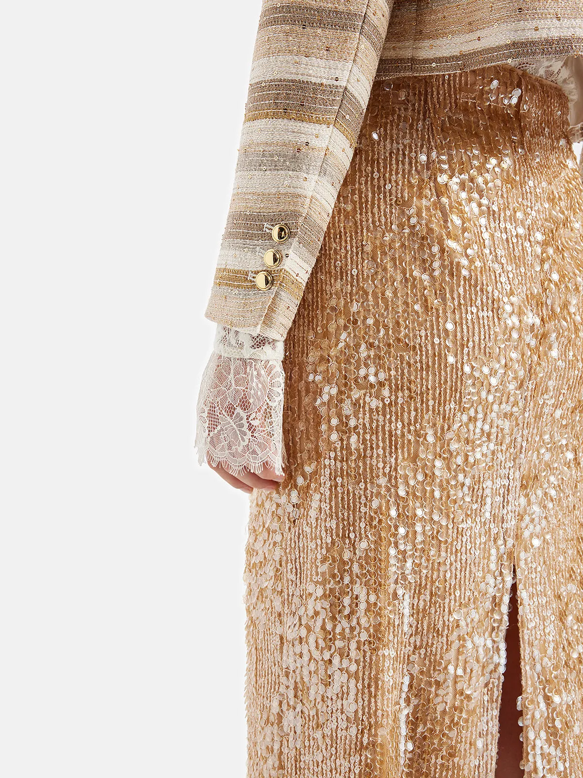 Dazzling Gold Sequin Skirt