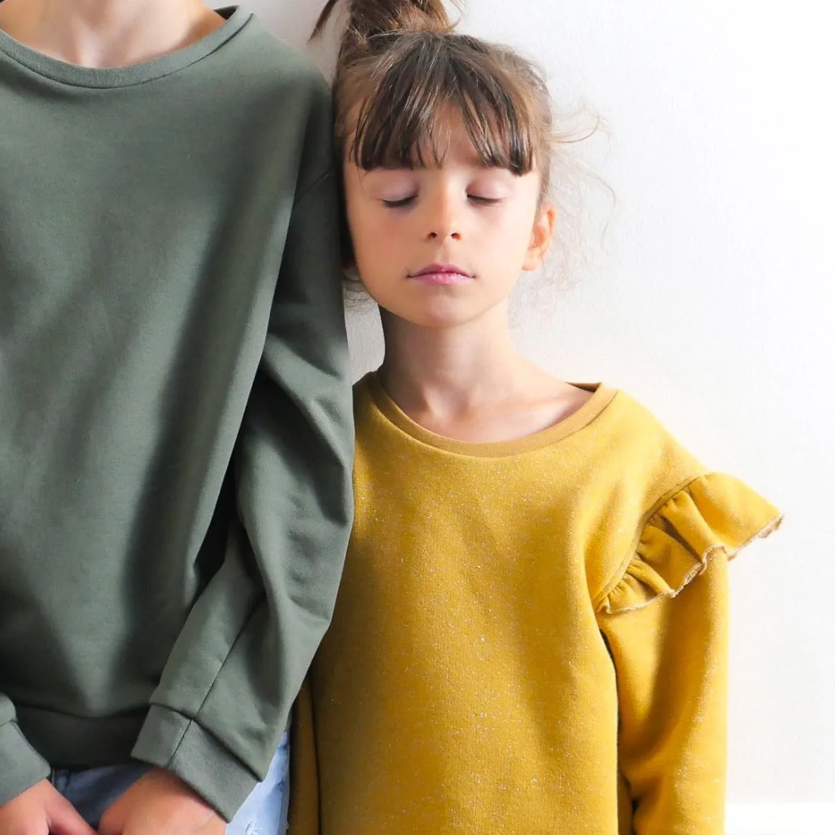 Duo for woman and kid JASMIN sweatshirt and dress - paper sewing pattern