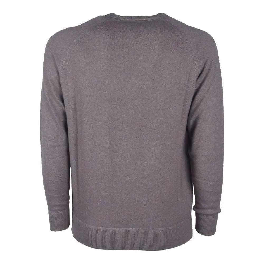 Emilio Romanelli Elegant Gray Cashmere Crew Neck Sweater