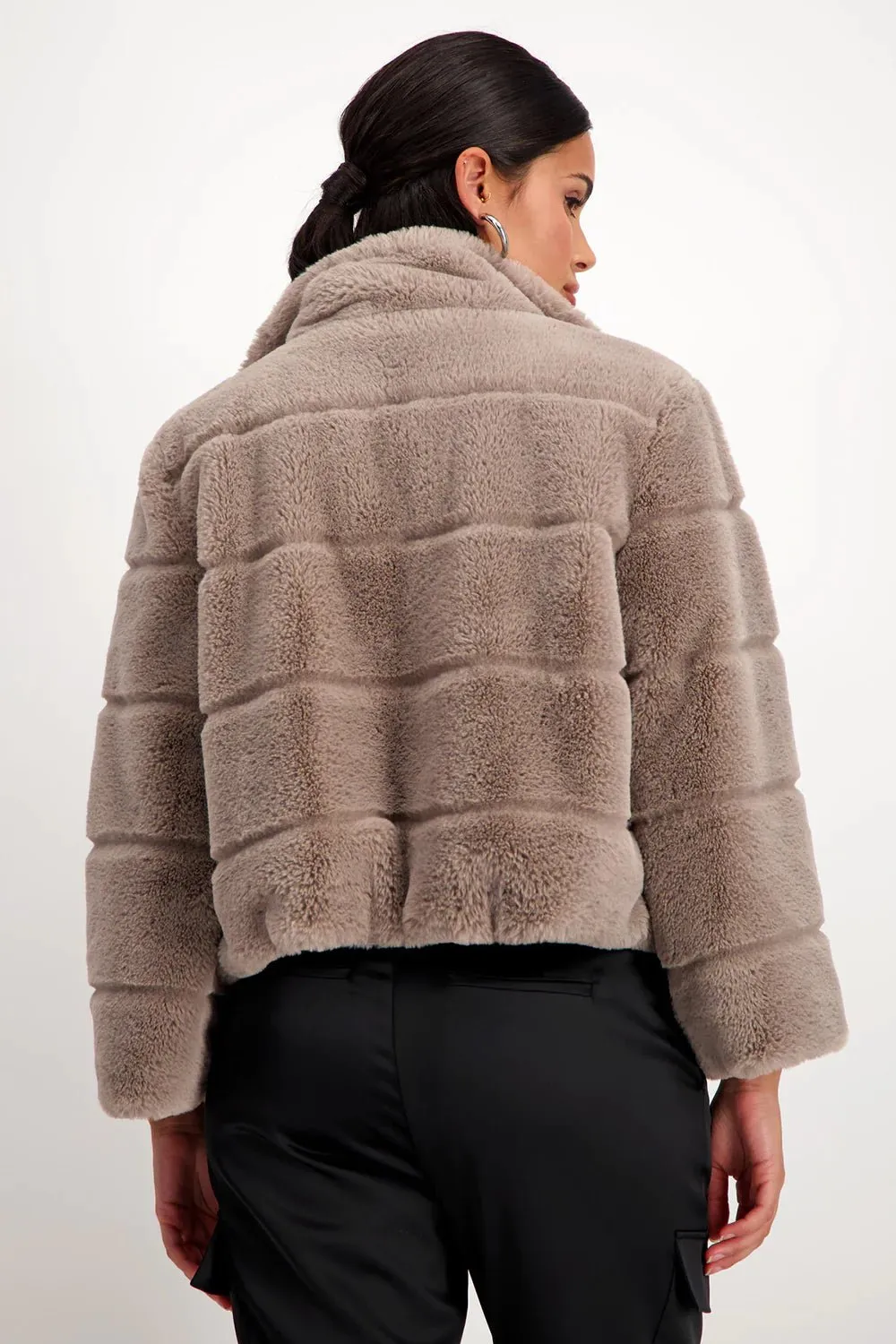 Faux Fur Jacket | Toffee