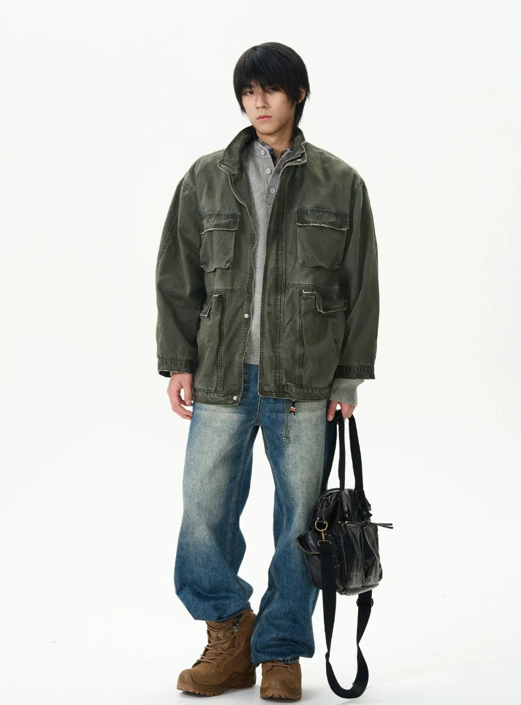 Green Multi-pocket Jacket