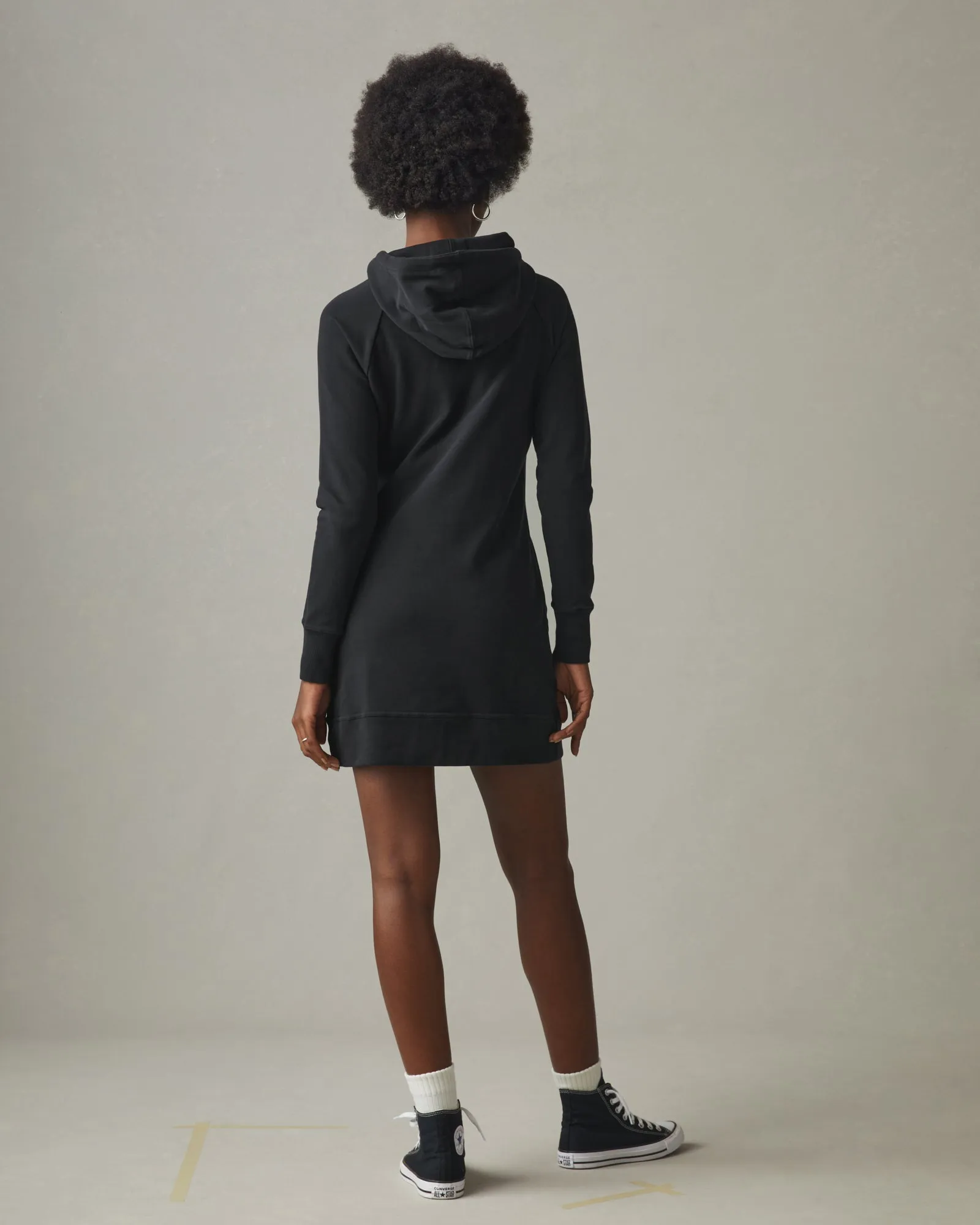 Hoodie Dress - Black