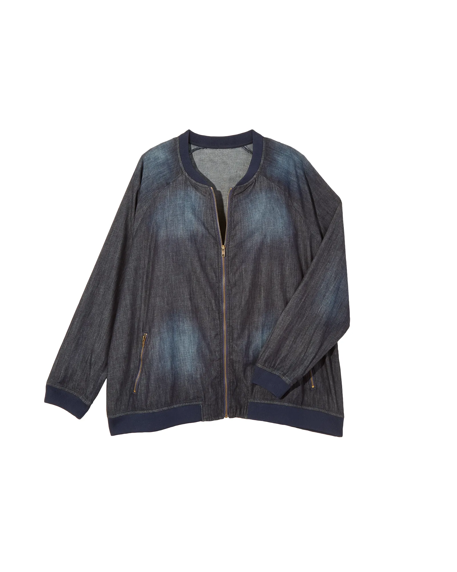 Jax Lace Sleeve Bomber Jacket | Dark Wash