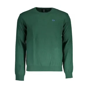 La Martina Green Wool Men Sweater