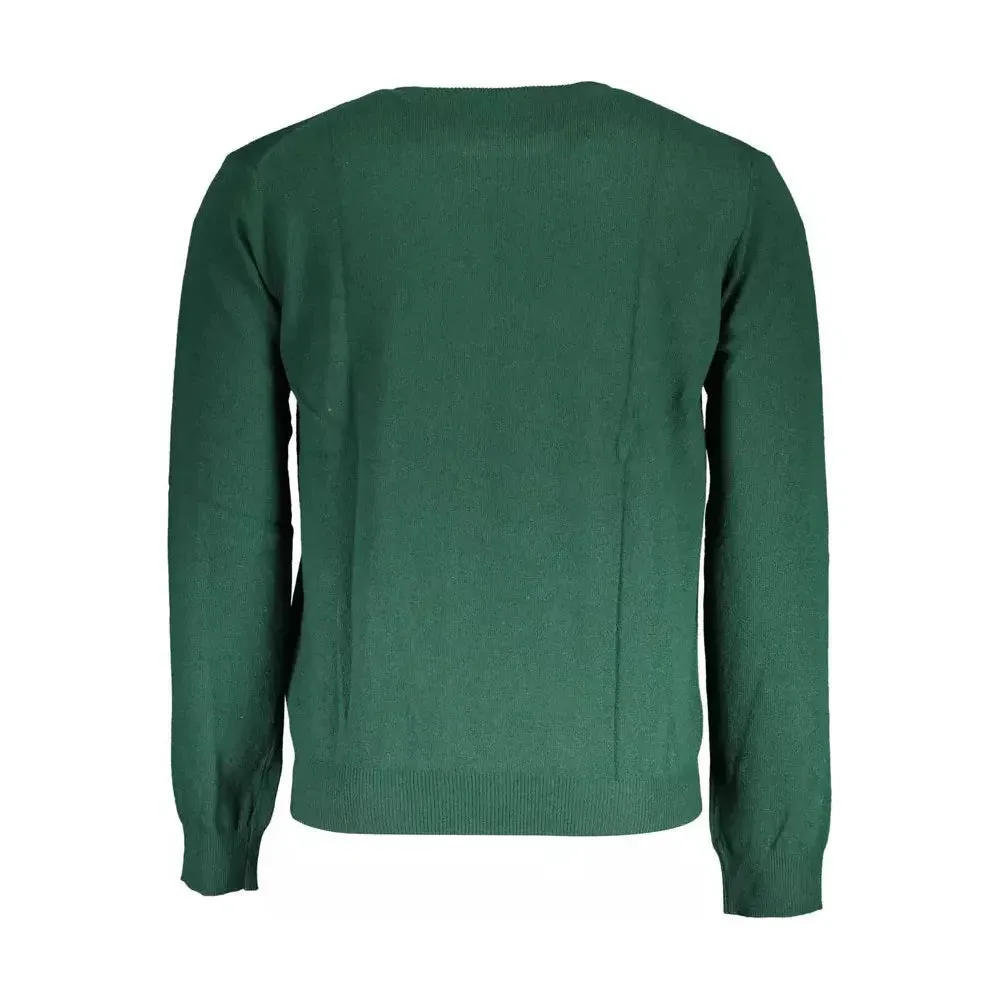 La Martina Green Wool Men Sweater