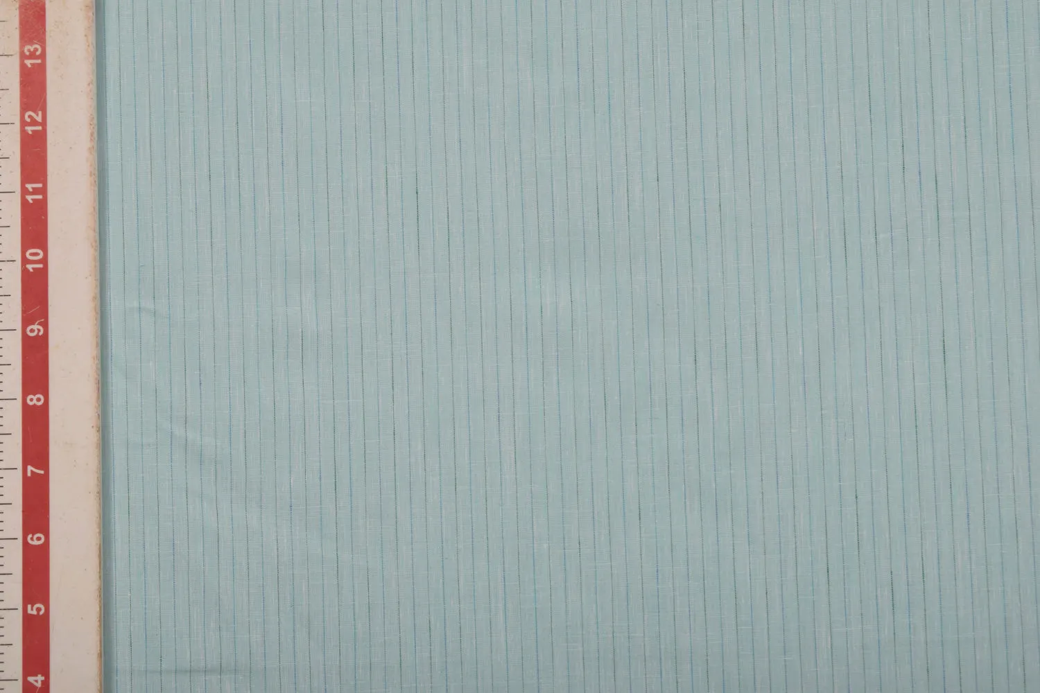 Light Blue Stripes Yarn Dyed  Linen Fabric