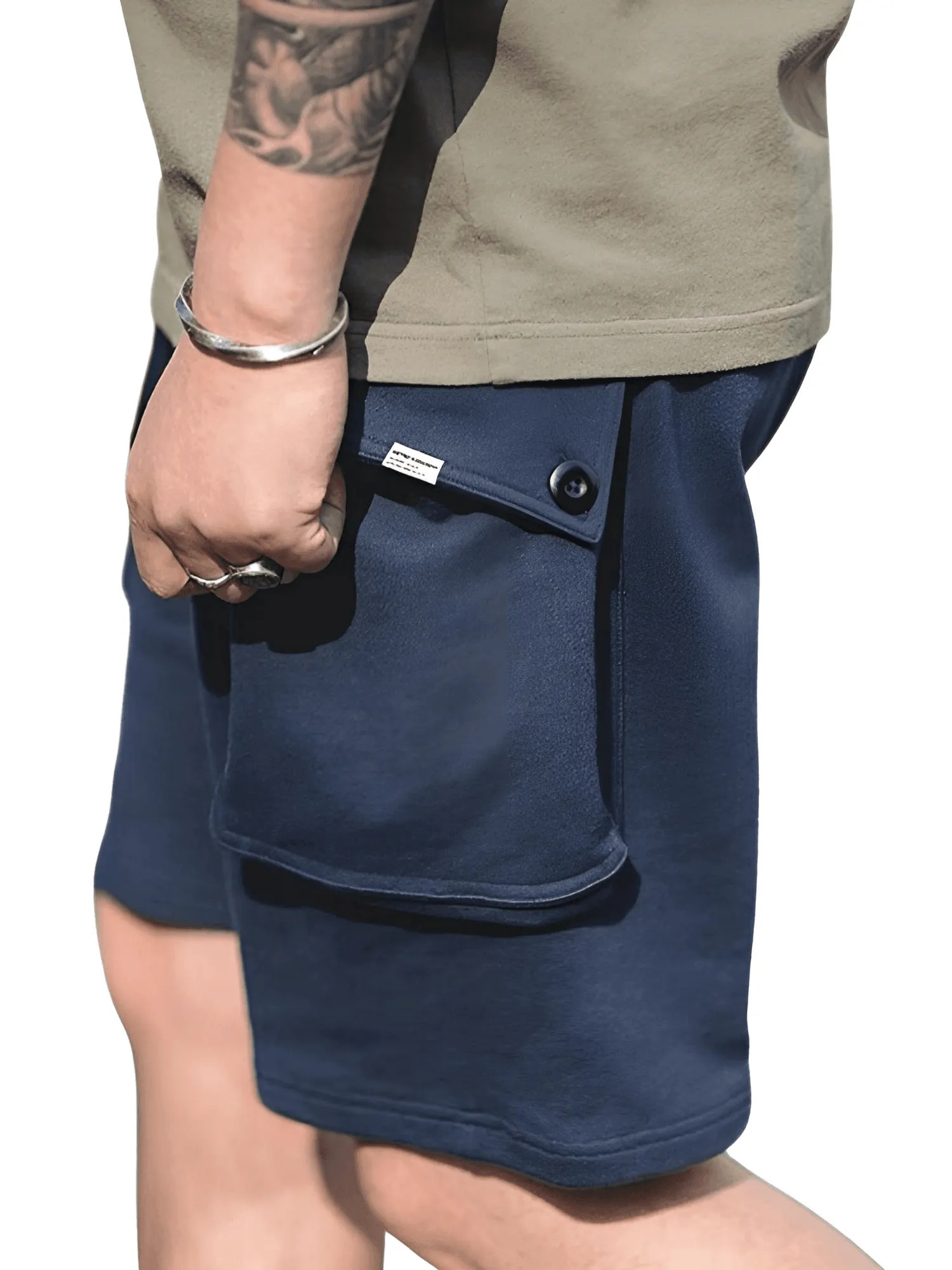 Men's Big Pocket P44 Navy Cargo Jogger Shorts