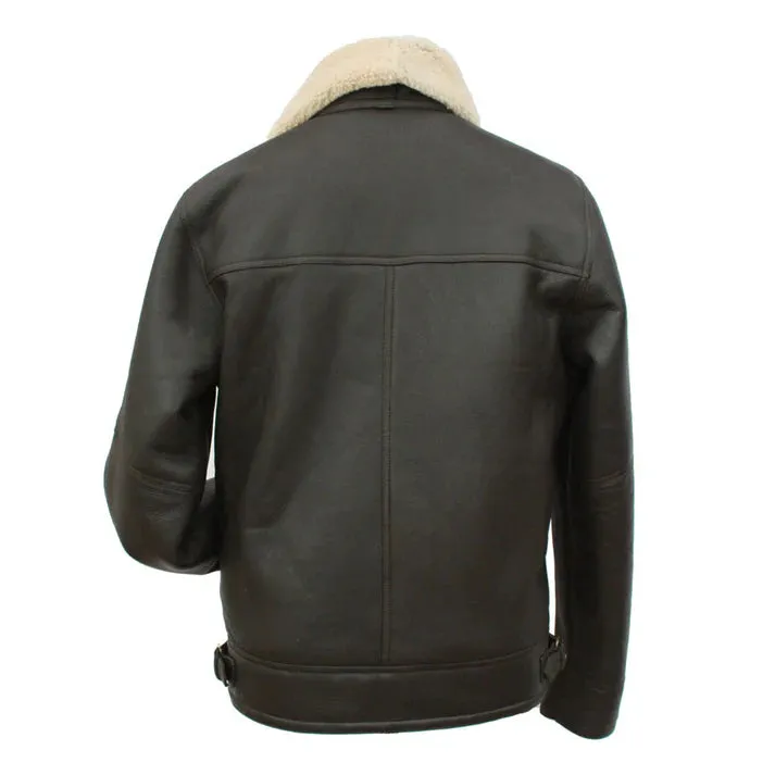 Mens Sheepskin Jacket Aviator Flying Style