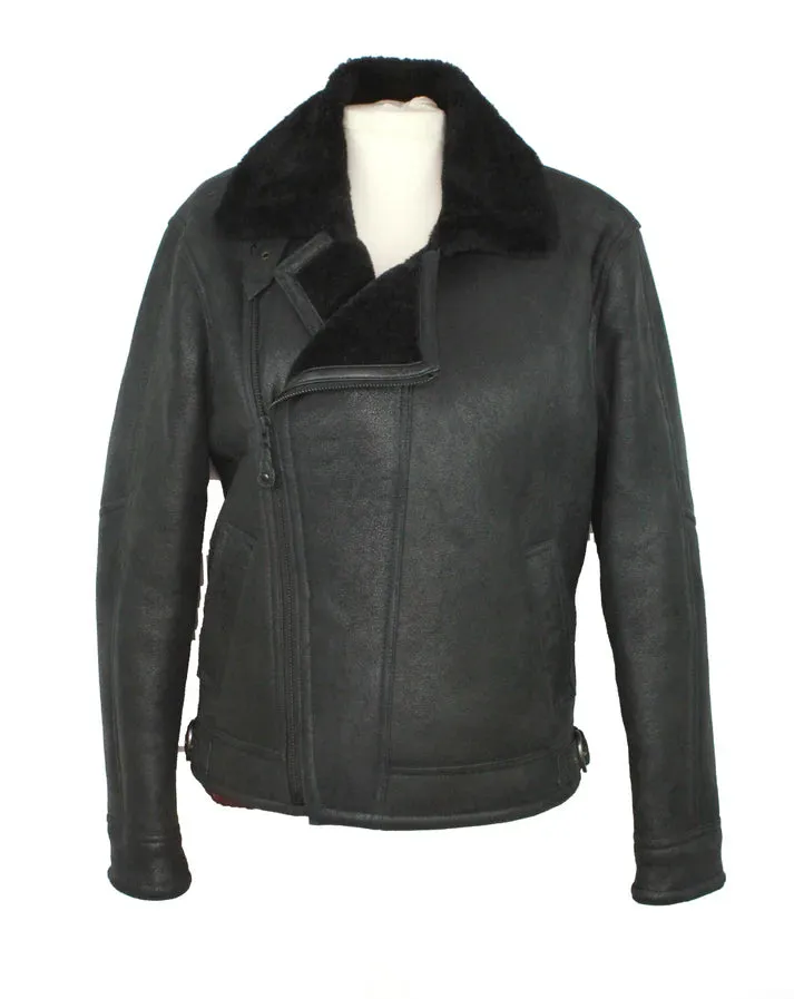 Mens Sheepskin Jacket Aviator Flying Style