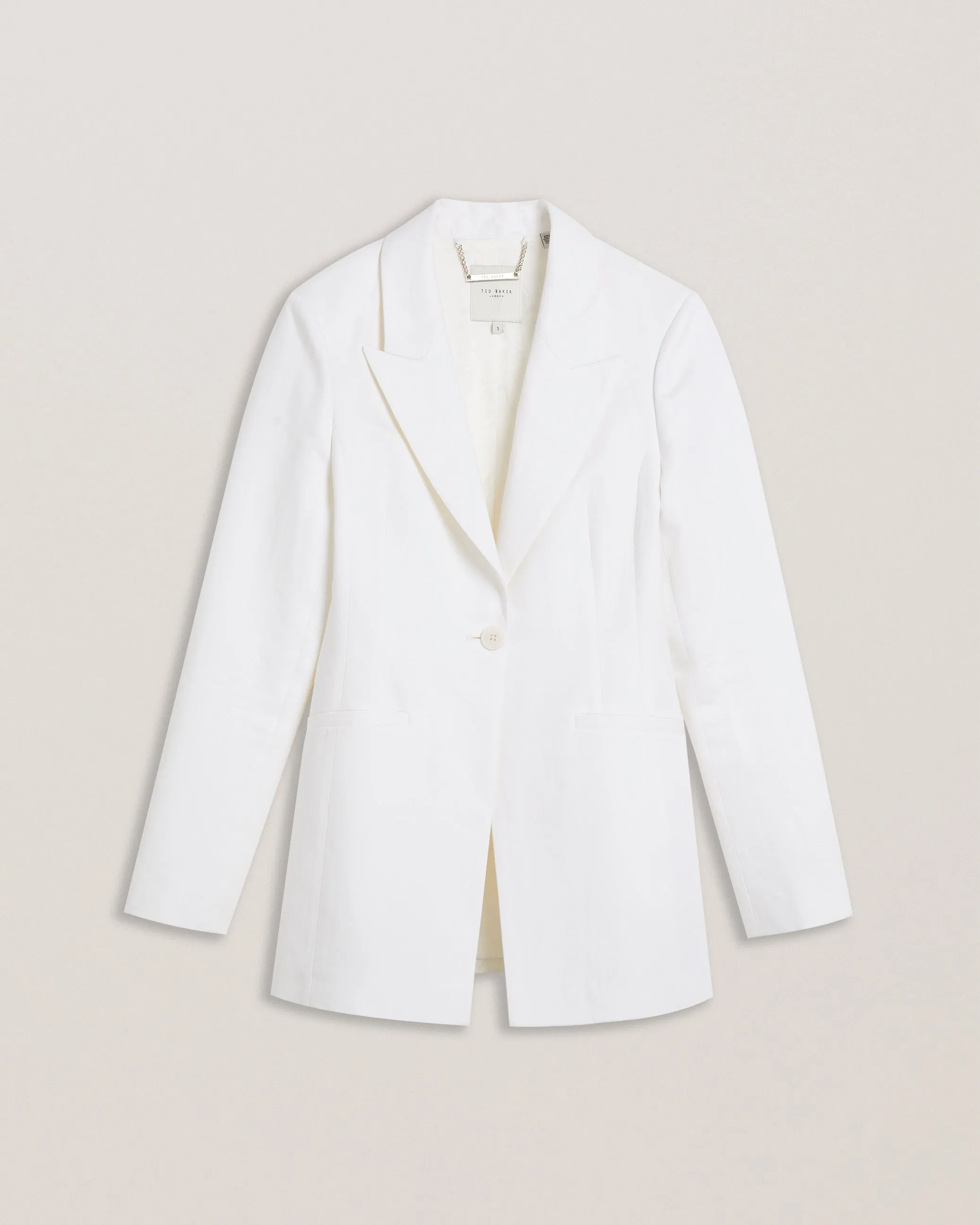 Musub Tailored Jacket With Faux Pockets White