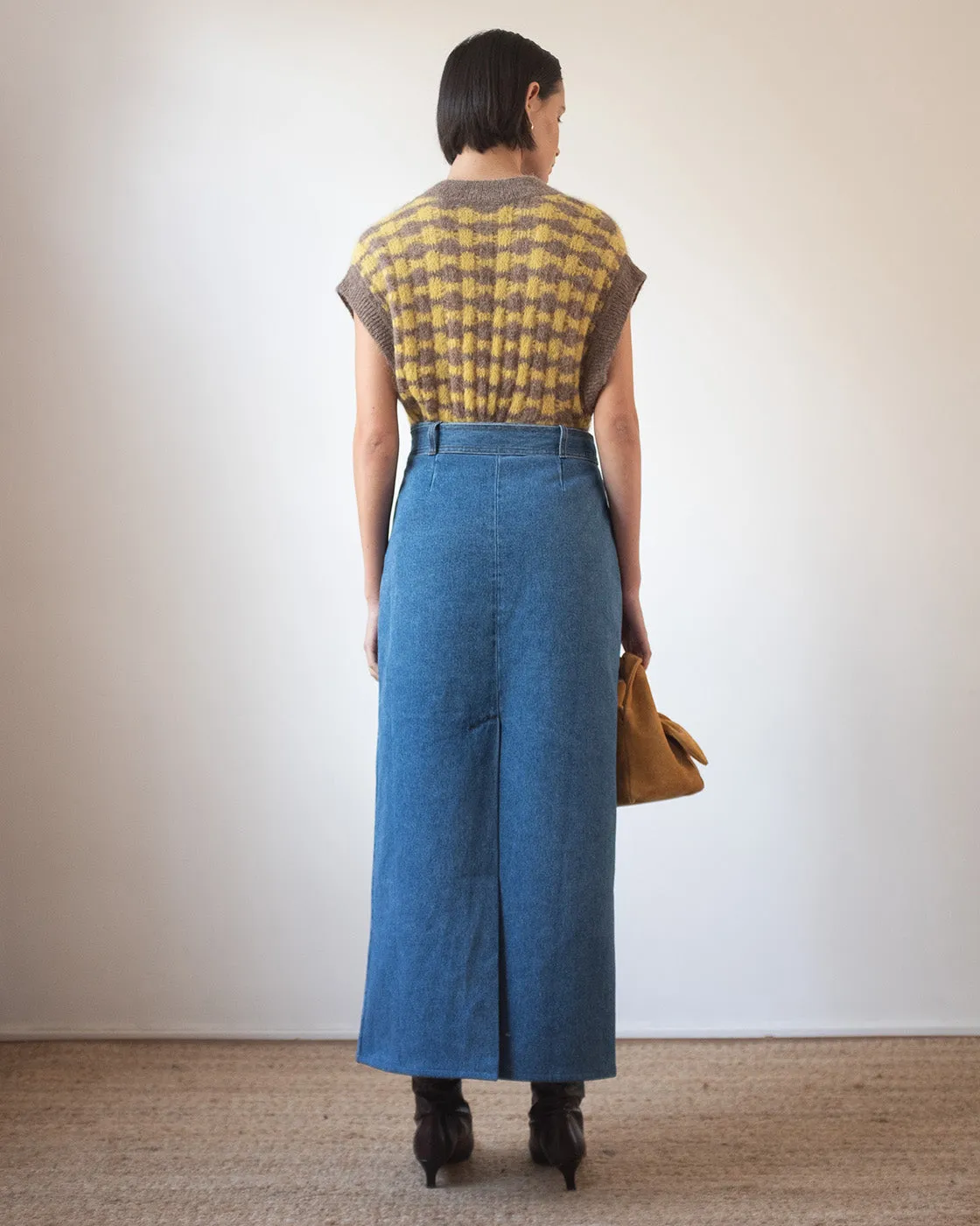 Nana Skirt Organic Cotton Denim Blue