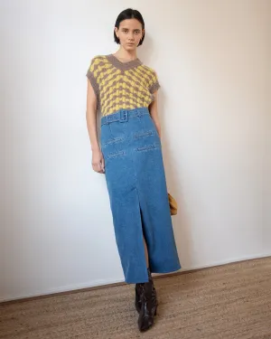 Nana Skirt Organic Cotton Denim Blue