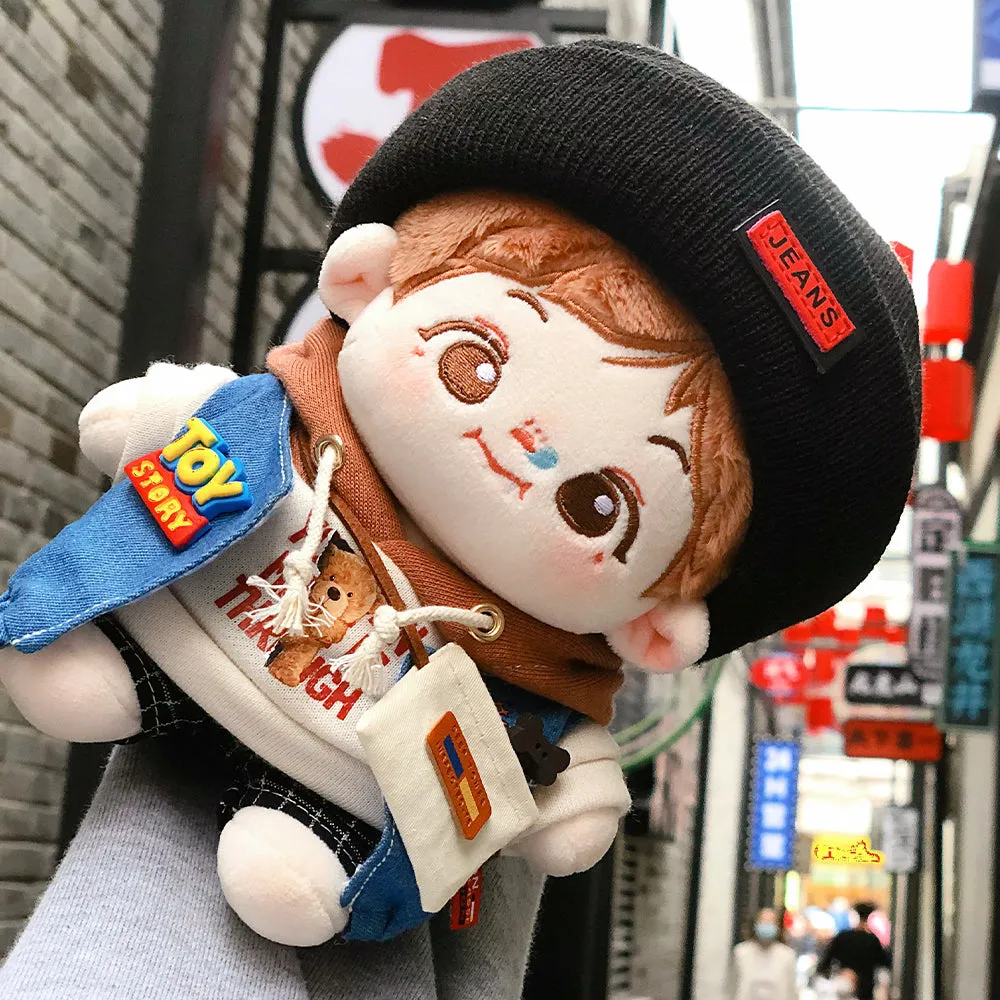 niannyyhouse 10cm 15cm 20cm 40cm Doll Clothes Explorer Sets Hat Vests Hoodie Pants Backpacks Plush Doll Accessories