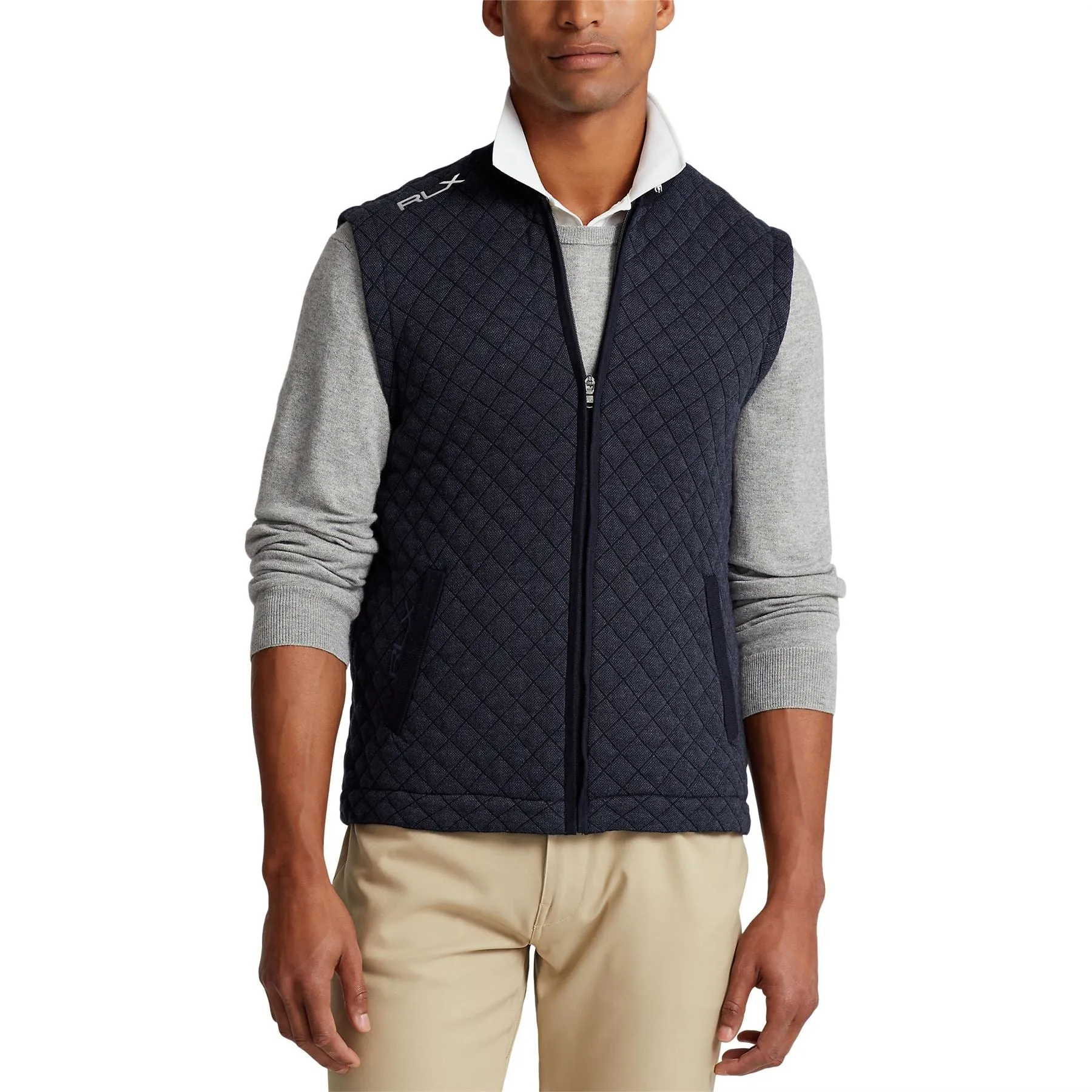 Quilted Cotton-Blend Sweater Vest French Navy - SS23