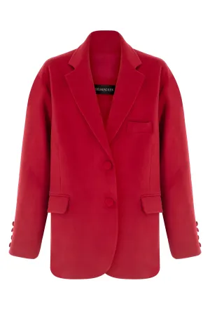 RED OVERSIZE CACHET BLAZER JACKET