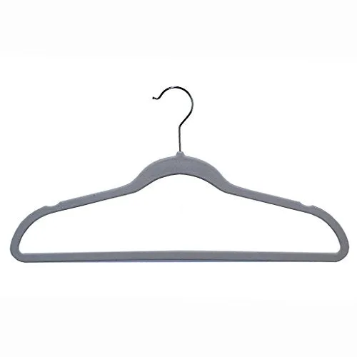 Richards Homewares SOFTGRIP/Grey set/10 Soft Grip Anti Slip, Space-Saving Suit Hangers, Gray, Set of 10