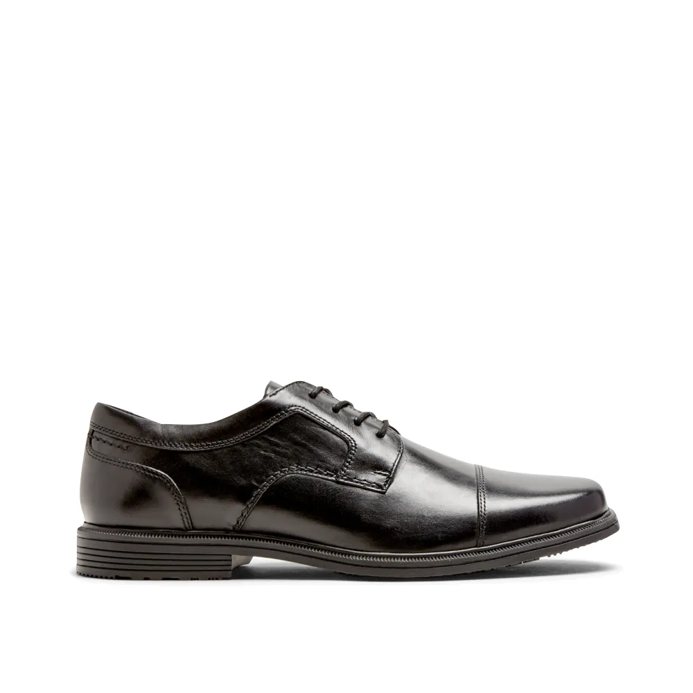 Rockport Men's Taylor Waterproof Slip Resistant Cap Toe Oxford (Black)