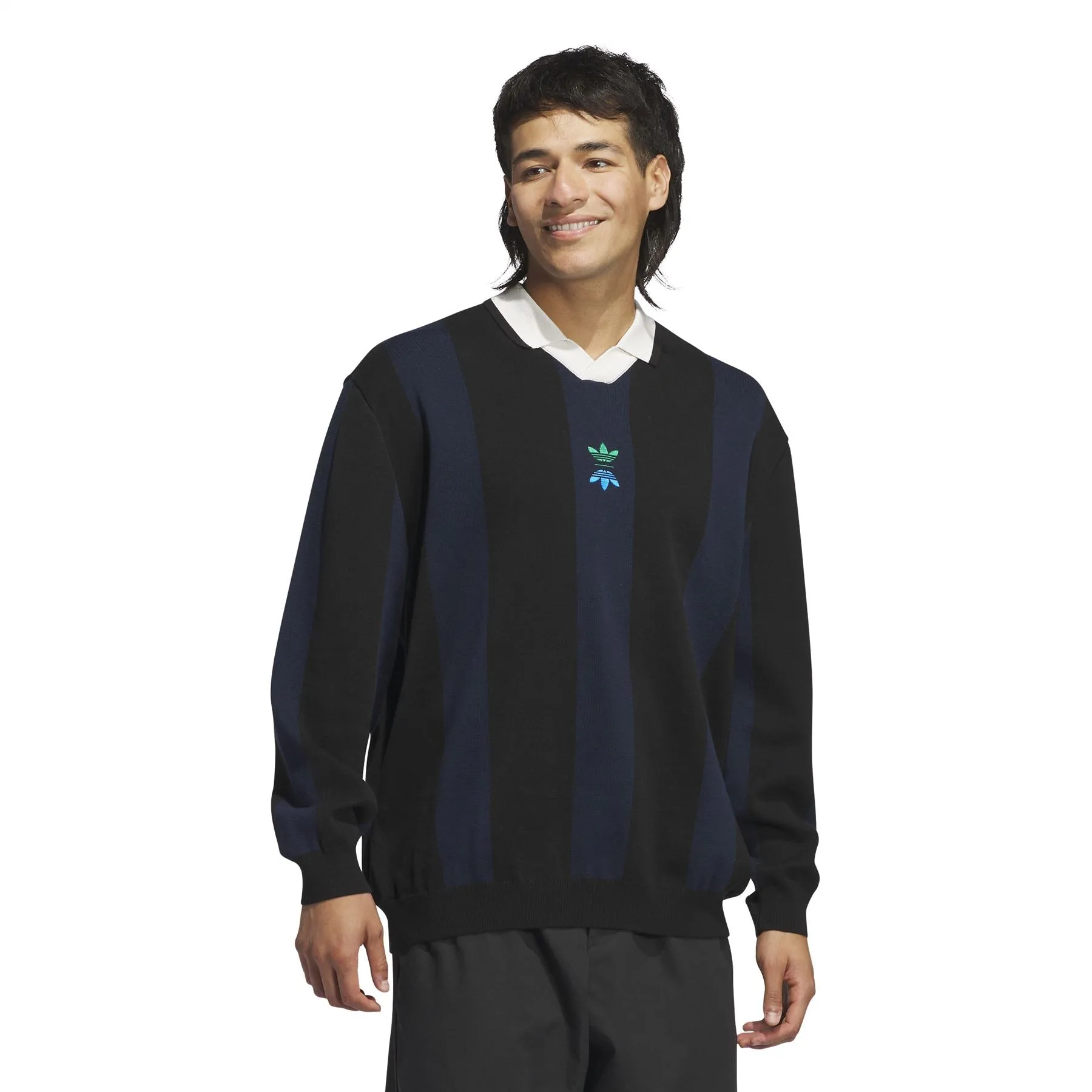 Rolling Links Long Sleeve Stripe Polo Black - 2024