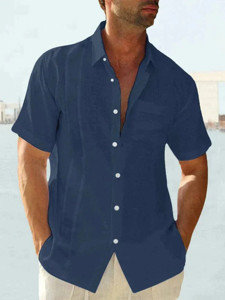 Short Sleeve Linen Style Shirts