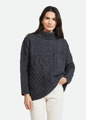 Skellig Oversized Aran Sweater | Charcoal - Clearance