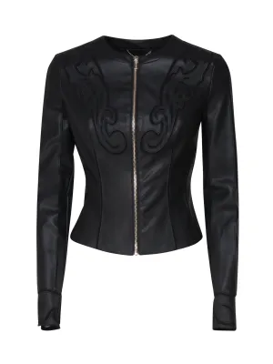 Slim-fit Black Biker Jacket