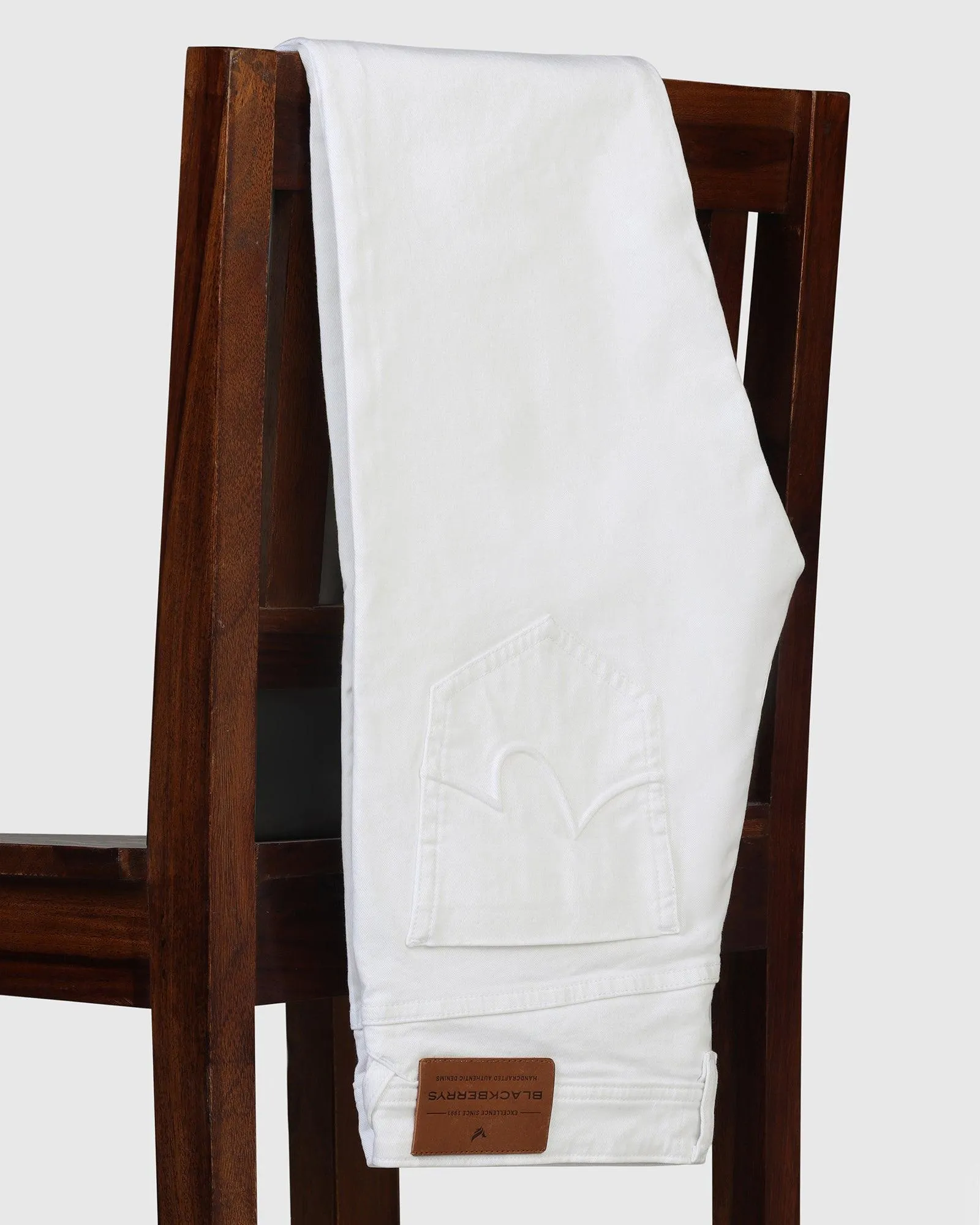 Slim Yonk Fit Light Prestine White Jeans - Rene