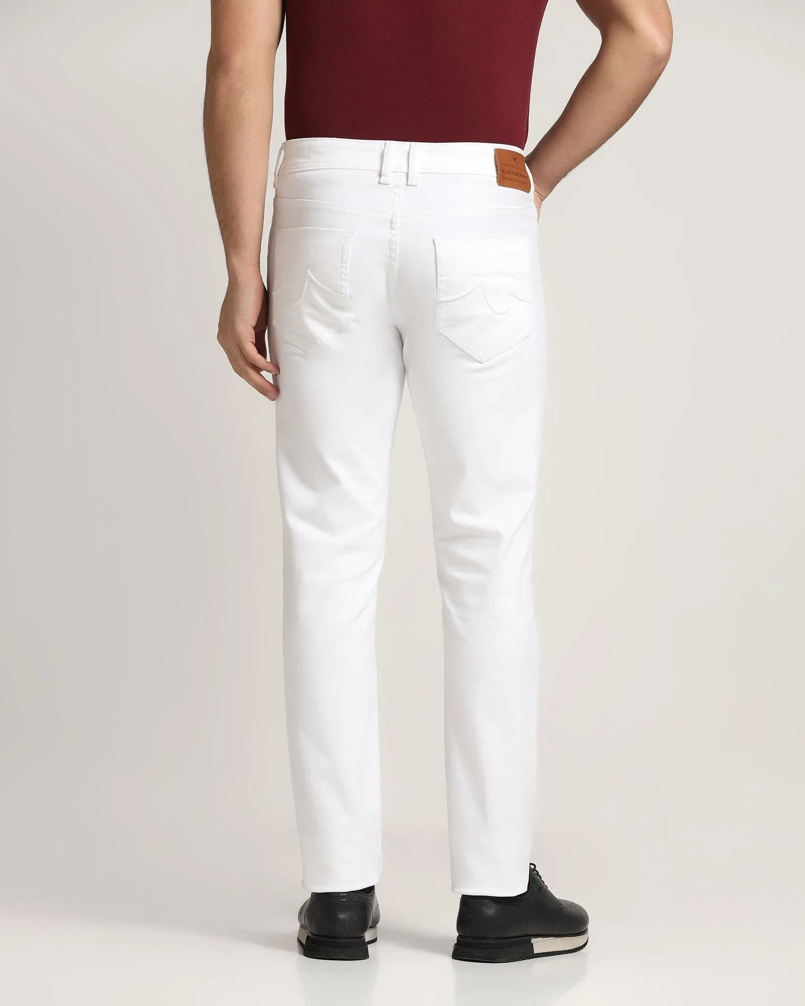 Slim Yonk Fit Light Prestine White Jeans - Rene