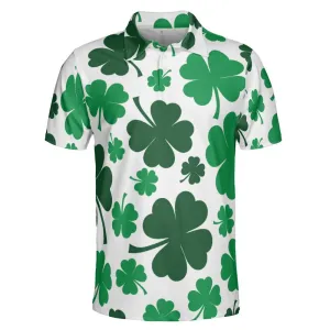 St. Patrick's Green Irish Clover Polo Shirts for Men