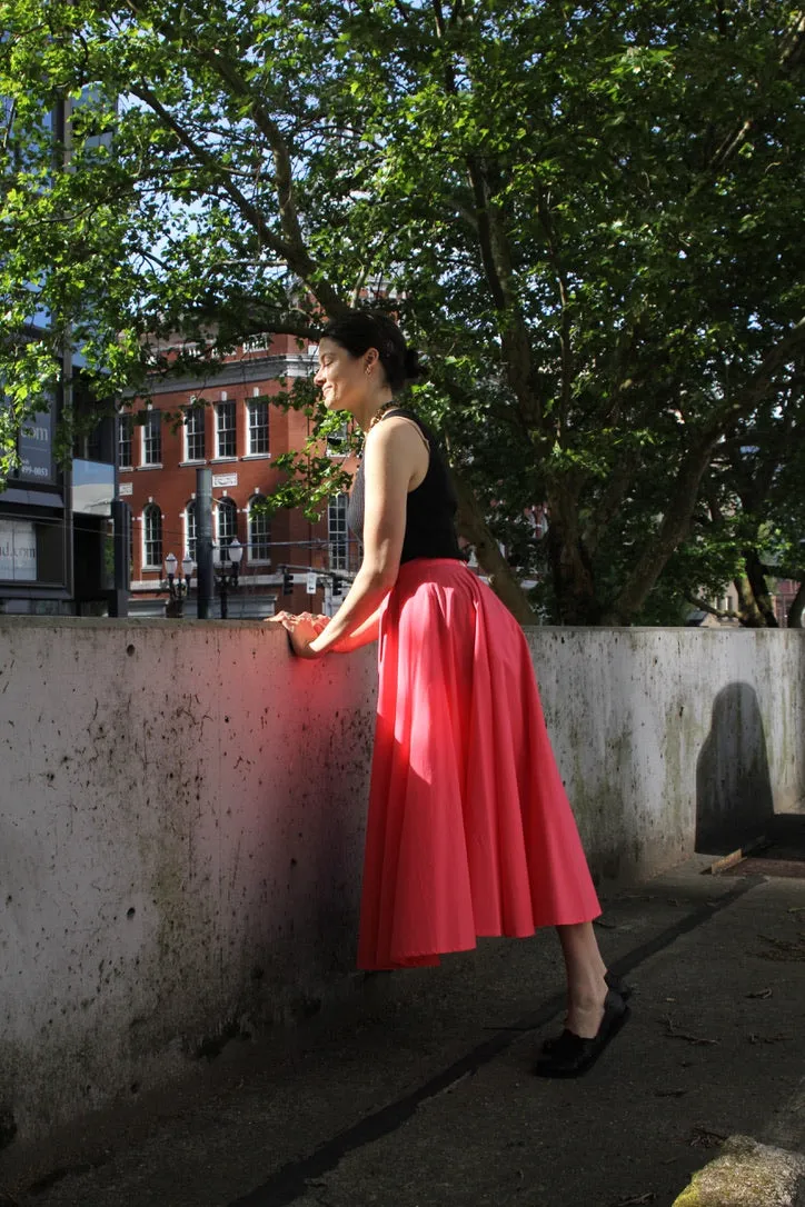 Thierry Colson Wynona Bright Pink Wrap Skirt