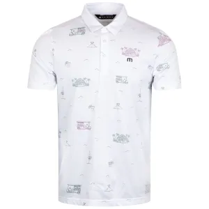 Tiki Mapes Print Polo White - AW24