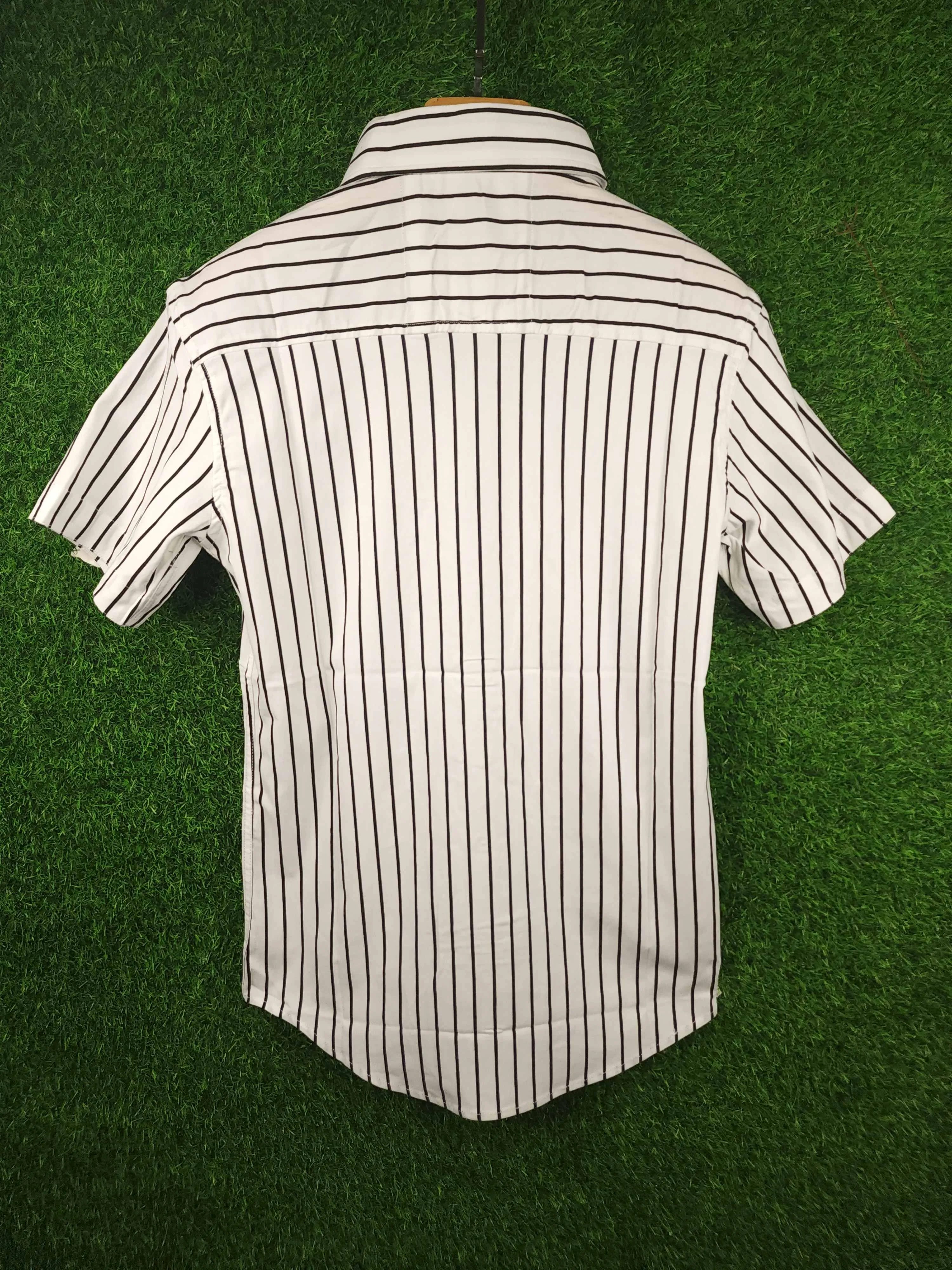 White Stripes Stretchable Shirt